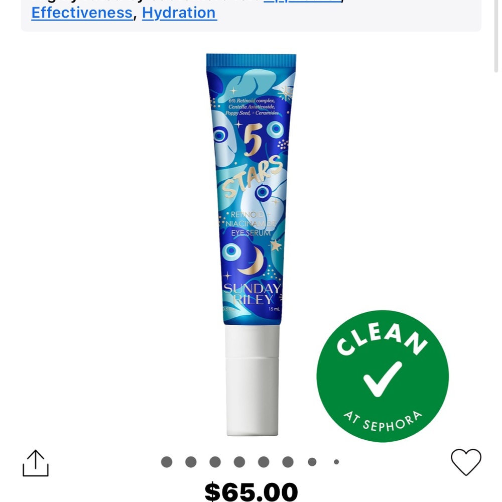 Sunday Riley retinol eye cream